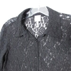 Bobi Top Small Black Lace Sheer Whimsigoth Y2K Grunge Edgy Dark Academia Boho